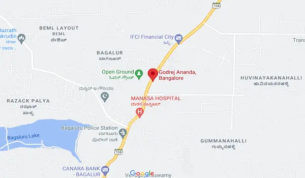 Godrej Ananda Phase 2  Location Map