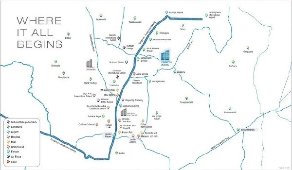 Godrej Aqua Location Map