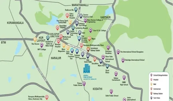 Godrej Park Retreat Location Map