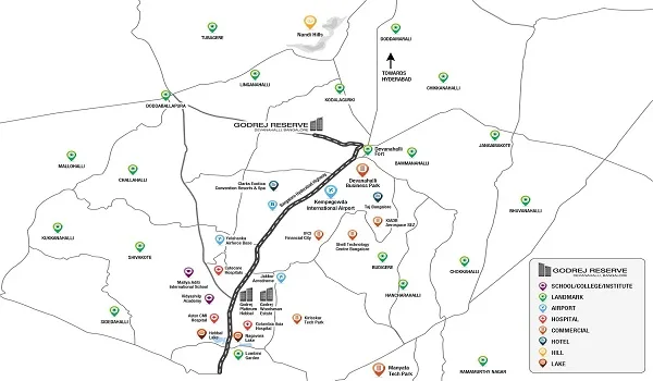 Godrej Reserve Plots Location Map