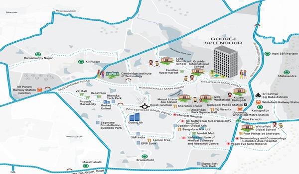 Godrej Splendour Location Map